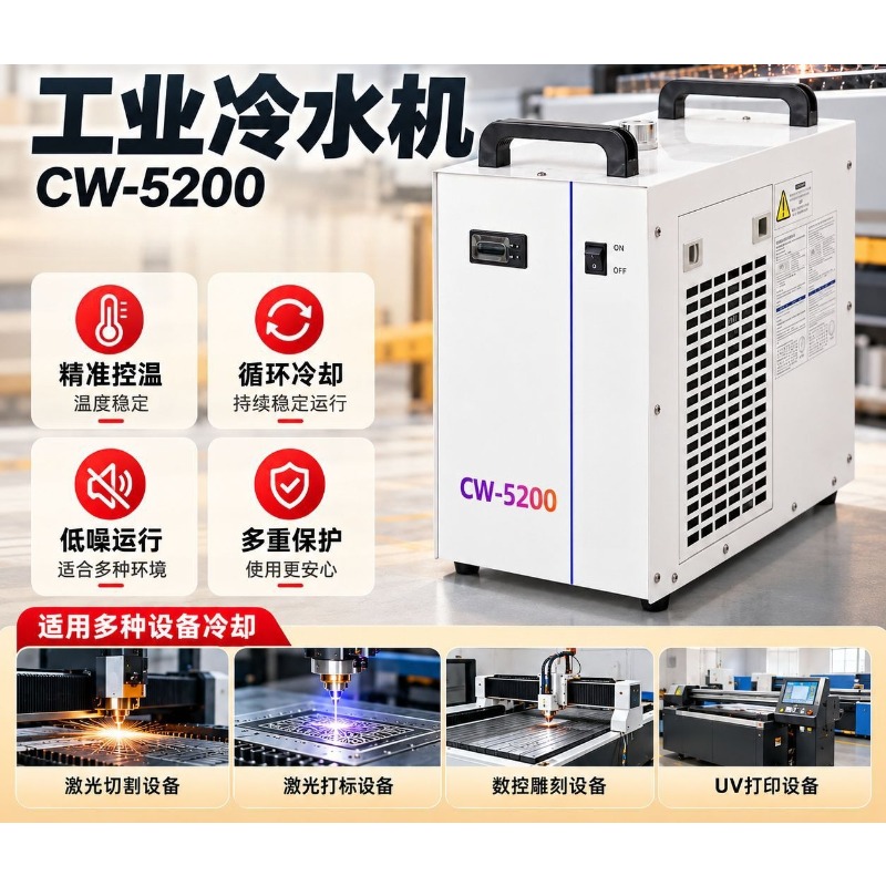 Industriële koelmachine CW5200 - Laser Industrial Chiller recensie en prijs